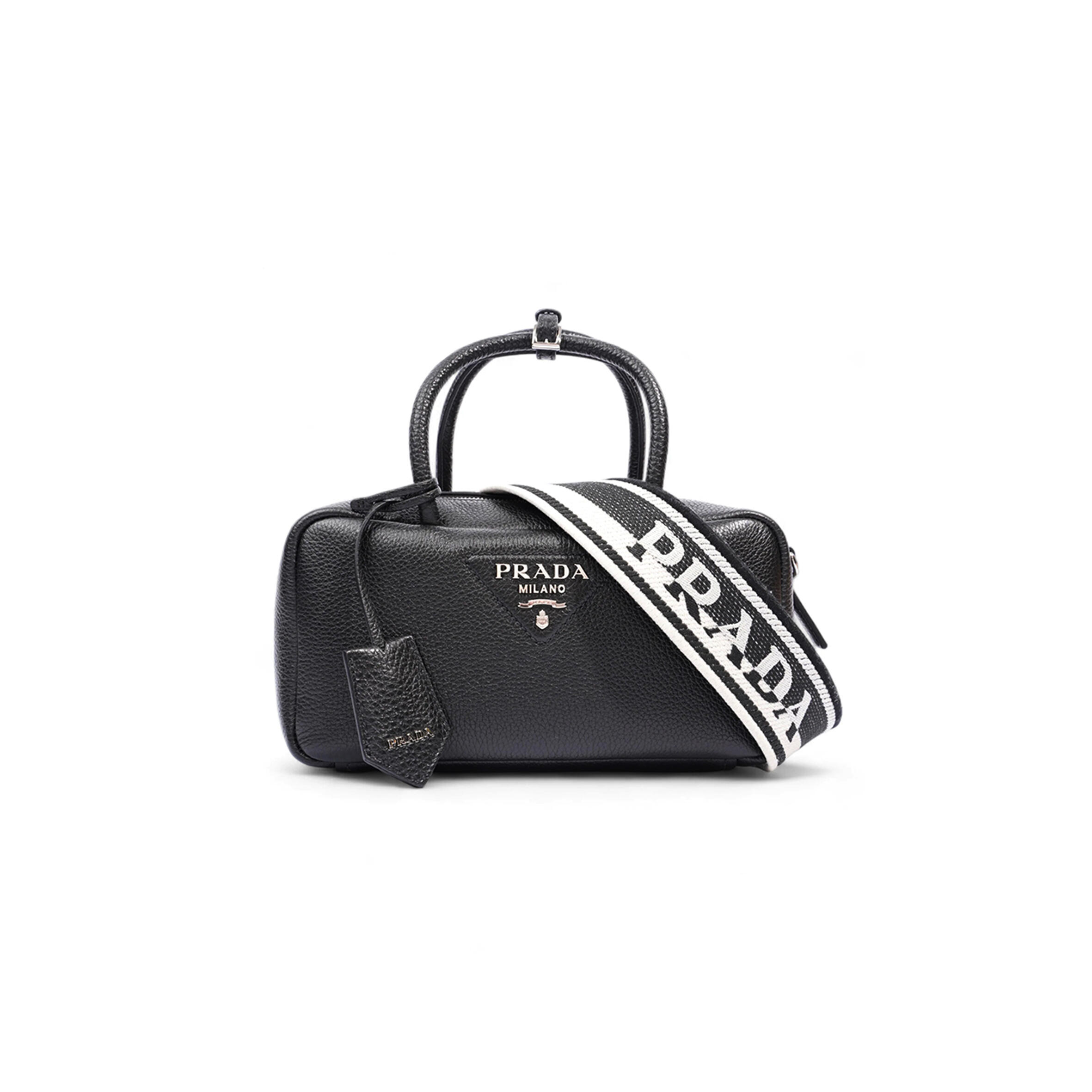 PRADA SMALL EMBROIDERED LOGO SHOULDER BAG 1BB102  (24*12*8.5cm)